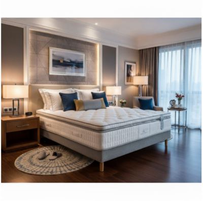 Ensemble Alitea Hotel GRAND MAJESTIC + Sommier Tradition Graphic 13cm + Pieds 140x190 Ressorts