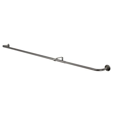 Ensemble barre à rideau industriel extensible chromé Athens GoodHome L. 120/210 x Ø16/19 cm