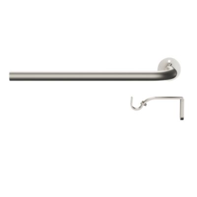 Ensemble barre à rideau industriel extensible chromé Athens GoodHome L. 120/210 x Ø16/19 cm