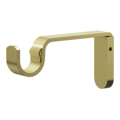 Ensemble barre à rideaux extensible embout cage Elasa doré Ø16/19cm 120/210cm GoodHome