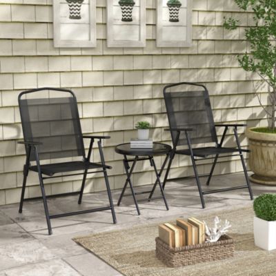 SVITA Meubles de balcon Bistroset Chaise Table Jardin Bistro Café Métal