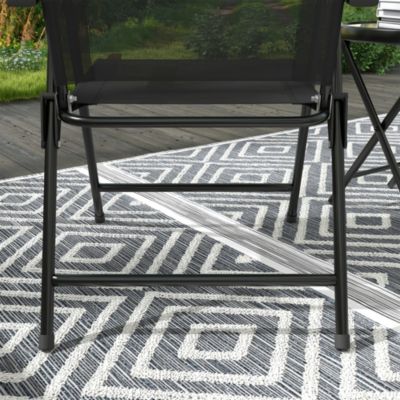 Ensemble Bistrot Jardin ESituro 3 Pièces - Table Ronde + 2 Chaises Pliantes - Métal Vert - Pour Balcon/terrasse