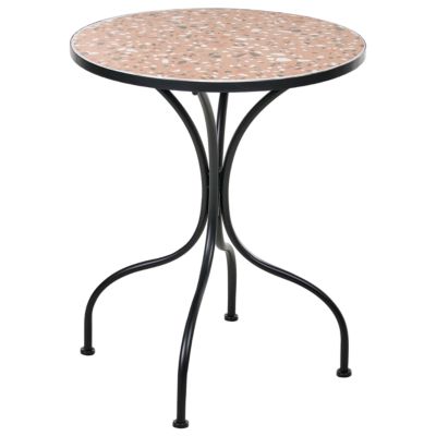 Ensemble bistrot Pliant ADRANO Métal Effet terrasse Noir