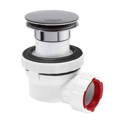 Ensemble bonde et siphon de lavabo Wirquin Nano 6.7 Sortie Ø32 mm - 1/4 de tour
