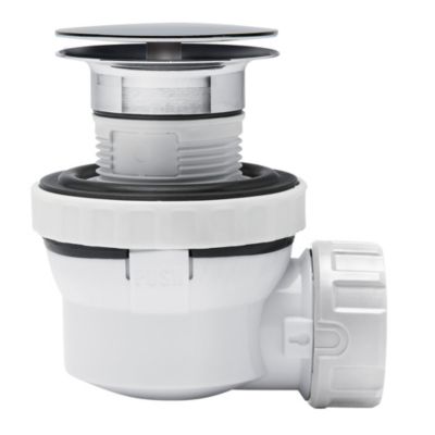 Ensemble bonde et siphon de lavabo Wirquin Nano 6.7 Sortie Ø32 mm - 1/4 de tour