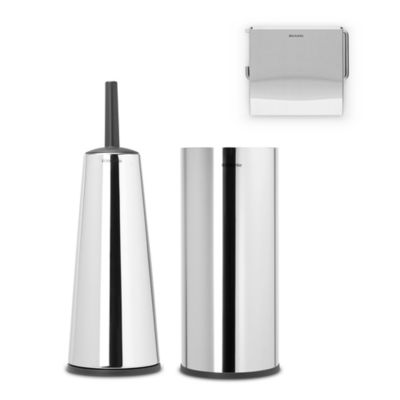 KWQKEM Ensemble Brosse WC Et Support Autoportant En Acier Inoxydable 304 Doré Brossé