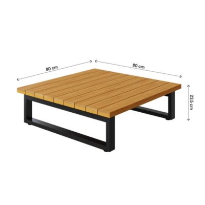 Ensemble canapé 2 personnes et fauteuil d'angle MOALA acacia GOODHOME