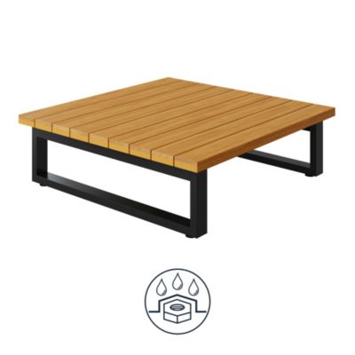 Ensemble canapé 2 personnes et fauteuil d'angle MOALA acacia GOODHOME