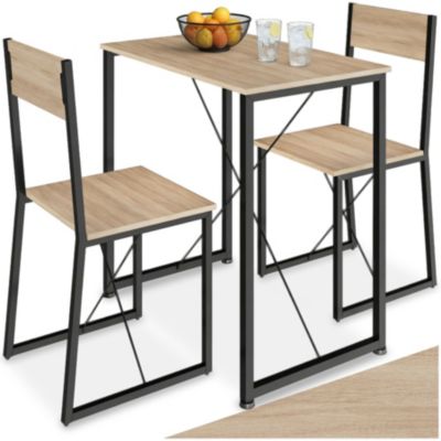 Ensemble chaises de salle à manger en bois et acier Bois clair industriel, Chêne Sonoma