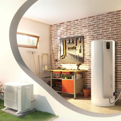 Ensemble chauffe-eau thermodynamique Calypso Split 270L Vertical Stable - ATLANTIC - ATLPACKSPLITCA270