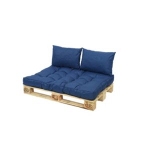 Ensemble coussin d'extérieur palette bleu - Jardideco