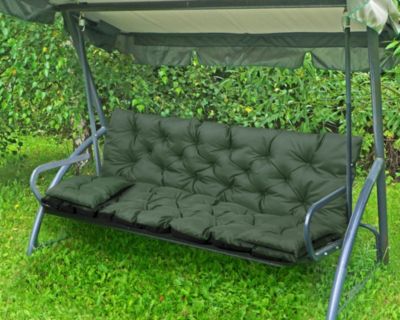 Ensemble coussins jardin AIO FACTORY 180x60x50 cm imperméable vert