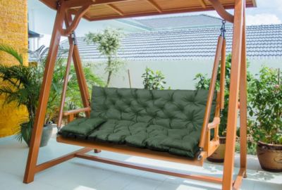 Ensemble coussins jardin AIO FACTORY 180x60x50 cm imperméable vert