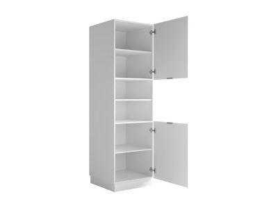 Ensemble cuisine complète + colonne - Blanc et Naturel - CARMEO