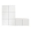 Ensemble d’armoires blanches portes battantes faible profondeur GoodHome Atomia H. 112,5 x L. 150 x P. 22 cm