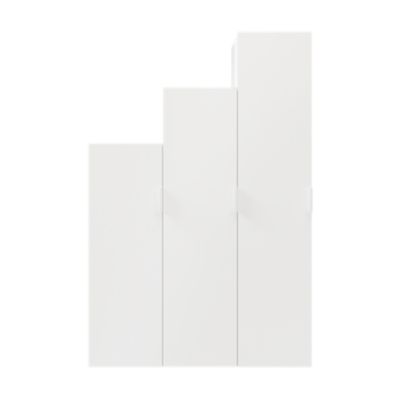 Ensemble d’armoires portes battantes sous pente et/ou comble blanches avec étagère à chaussures GoodHome Atomia H. 225 x L. 150 x P. 60 cm