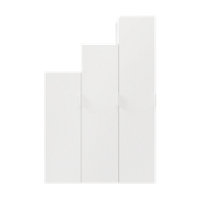 Ensemble d’armoires portes battantes sous pente et/ou comble blanches avec paniers GoodHome Atomia H. 225 x L. 150 x P. 60 cm