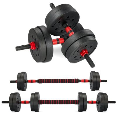 Ensemble d'haltères et de barres réglables de 15 kg, unisexe