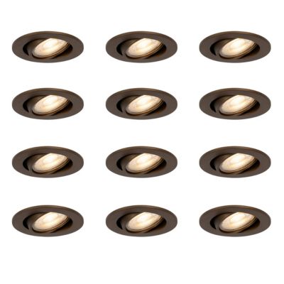 Ensemble de 12 spots encastrés modernes bronze foncé orientables - Cisco