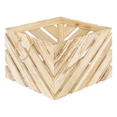 Ensemble de 2 caisses en bois - Beige