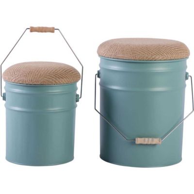 Ensemble de 2 tabourets Buckets - 31 x 39 Type: Pouf & tabouret bas