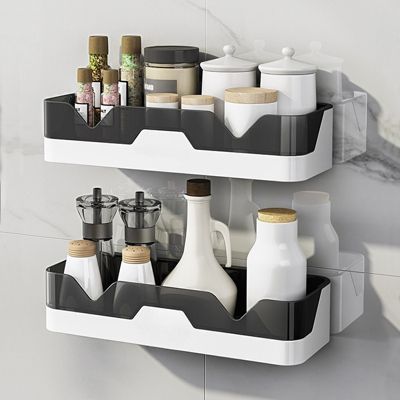 Ensemble de 2 étagères de douche, étagère de douche sans perçage, panier de rangement mural