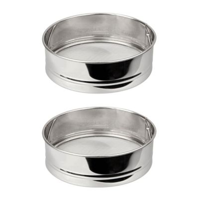 Ensemble de 2 Tamis de cuisine inox extra fin 18 cm de diamètre Fackelmann Basic