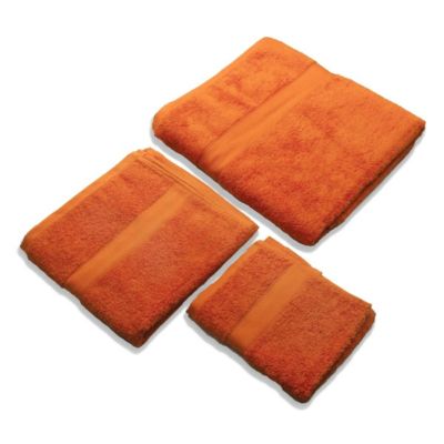 Ensemble De 3 Serviettes En Coton Orange - Teddy