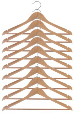 Ensemble de 9 cintres en bois Manhattan
