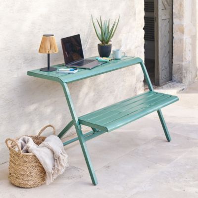 Ensemble de balcon Drilia vert olive 2 places en acier  - Hespéride