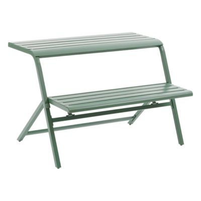 Ensemble de balcon Drilia vert olive 2 places en acier  - Hespéride