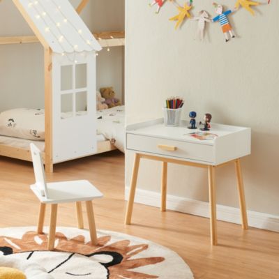 Ensemble de bureau et chaise pour enfants Skjervoy naturel blanc en.casa