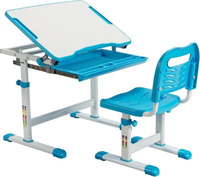 Ensemble de Bureau et de Chaises pour Enfants Réglable en Hauteur