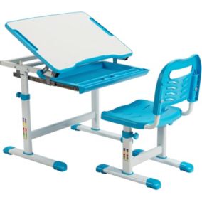 Ensemble de Bureau et de Chaises pour Enfants Réglable en Hauteur