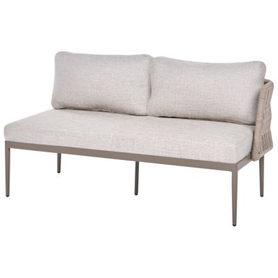 Ensemble de canapés d'angle de jardin 3 places LEFFE Métal Beige Côté droit