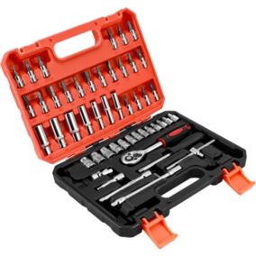 Ensemble de clés à cliquet à douille 53 pièces  Ensemble de clés à douille professionnelles avec jeu de douilles métriques