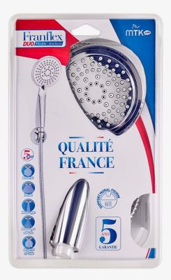 Flexible de douche L.150 cm chrome, SENSEA | Leroy Merlin
