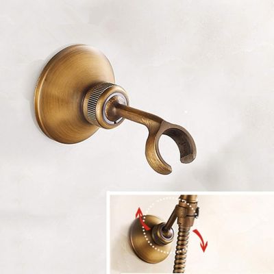 Ensemble de douche en laiton antique avec support de douche et flexible de douche de 1,5 m (ensemble de douche antique)