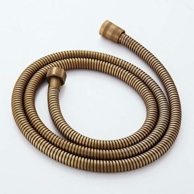 Ensemble de douche en laiton antique avec support de douche et flexible de douche de 1,5 m (ensemble de douche antique)