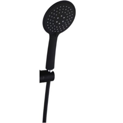 Douchette et pomme de douche avec bras flexible/réglable akuaplus®®, noir  mat DUAL5351BL