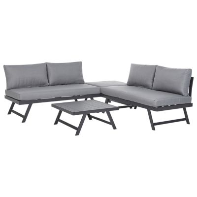 Ensemble de housses de coussins d'extérieur COCCORINO Gris foncé