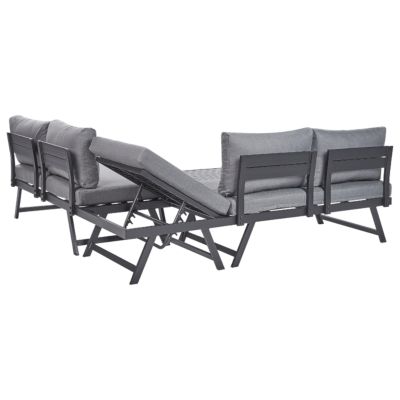 Ensemble de housses de coussins d'extérieur COCCORINO Gris foncé