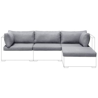Ensemble de housses de coussins d'extérieur SANO Gris clair