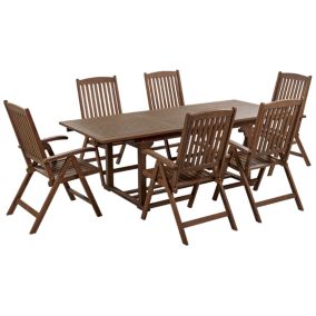 Ensemble de jardin AMANTEA Acacia Bois foncé