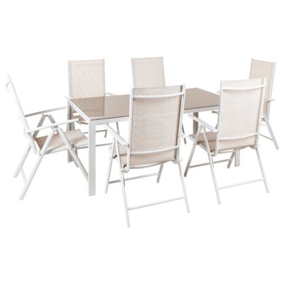 Ensemble de jardin CATANIA Métal 160x91x71 cm Beige