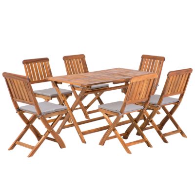 Ensemble de jardin CENTO Acacia 140x75x74 cm Bois foncé