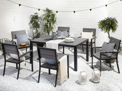 Ensemble de jardin COMO 150x90x74 cm Gris