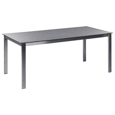 Ensemble de jardin COSOLETO/GROSSETO Verre de sécurité Effet granite 180x90x75 cm Noir