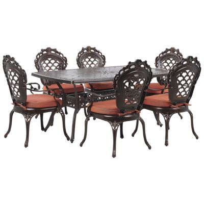 Ensemble de jardin LIZZANO Métal 165x72x102 cm Marron foncé