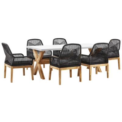 Ensemble de jardin OLBIA Béton 200x100x75 cm Noir